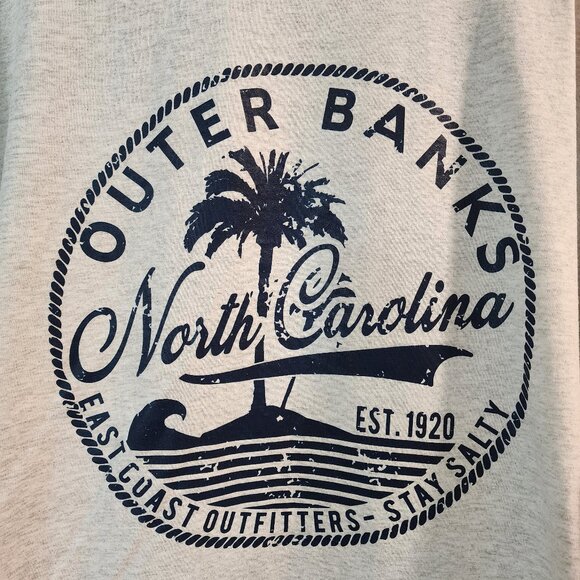 Outer Banks North Carolina Graphic T-Shirt Gray Men’s XL/XXL Oversized - Picture 1 of 5